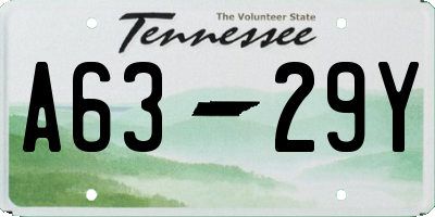 TN license plate A6329Y