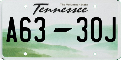 TN license plate A6330J