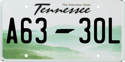 TN license plate A6330L