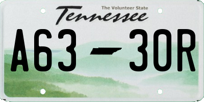 TN license plate A6330R
