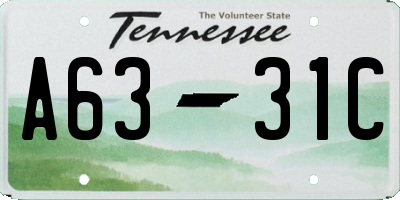 TN license plate A6331C