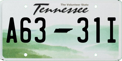 TN license plate A6331I