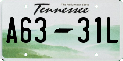 TN license plate A6331L