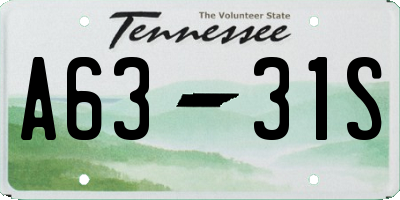 TN license plate A6331S