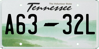 TN license plate A6332L