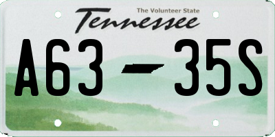 TN license plate A6335S