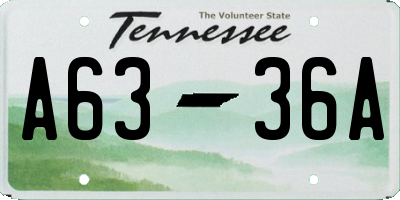 TN license plate A6336A