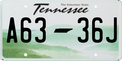 TN license plate A6336J