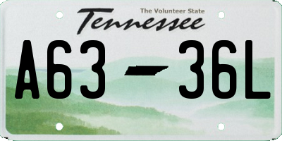 TN license plate A6336L