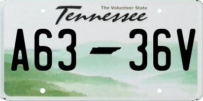 TN license plate A6336V