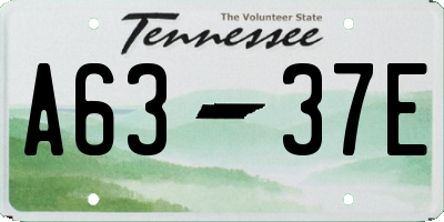 TN license plate A6337E