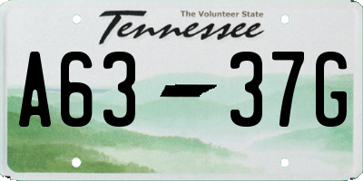 TN license plate A6337G