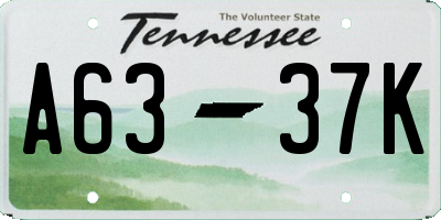 TN license plate A6337K