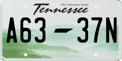 TN license plate A6337N