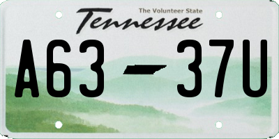 TN license plate A6337U