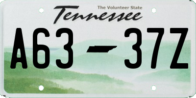 TN license plate A6337Z