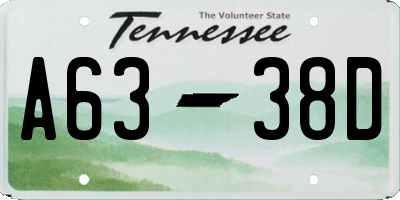 TN license plate A6338D