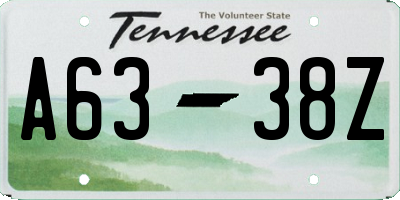 TN license plate A6338Z