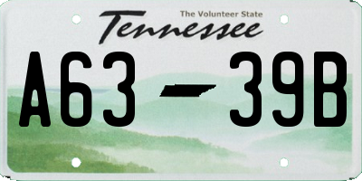 TN license plate A6339B