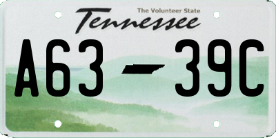 TN license plate A6339C