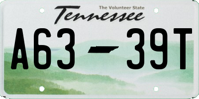 TN license plate A6339T