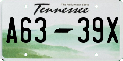 TN license plate A6339X