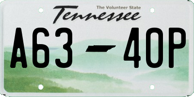 TN license plate A6340P