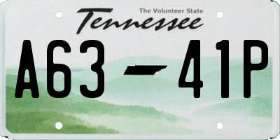 TN license plate A6341P