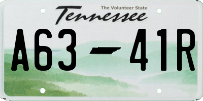 TN license plate A6341R