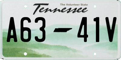 TN license plate A6341V