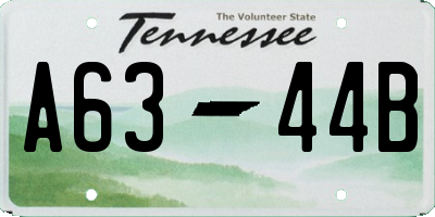 TN license plate A6344B