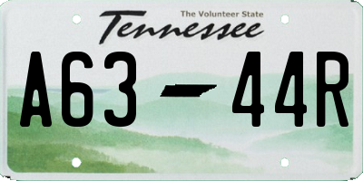 TN license plate A6344R