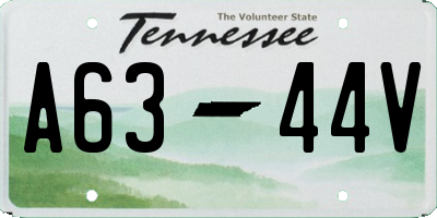 TN license plate A6344V