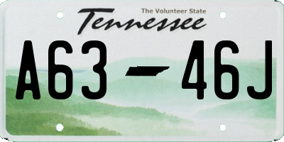 TN license plate A6346J