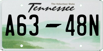 TN license plate A6348N