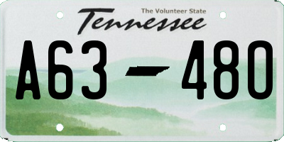 TN license plate A6348O