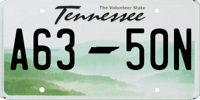 TN license plate A6350N