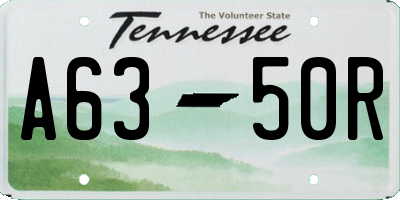 TN license plate A6350R