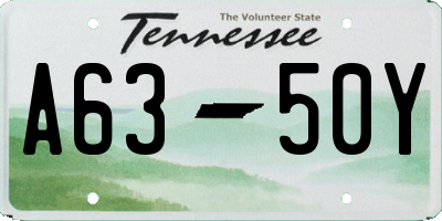TN license plate A6350Y