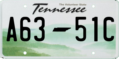 TN license plate A6351C