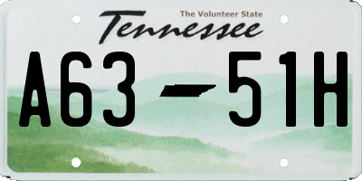 TN license plate A6351H