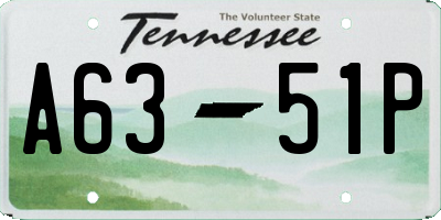 TN license plate A6351P