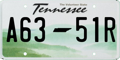 TN license plate A6351R