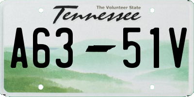 TN license plate A6351V