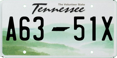 TN license plate A6351X
