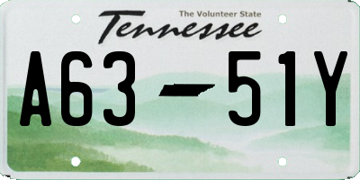 TN license plate A6351Y