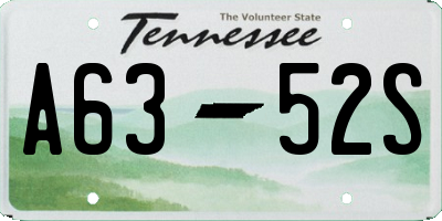 TN license plate A6352S
