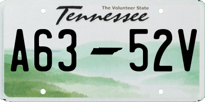 TN license plate A6352V