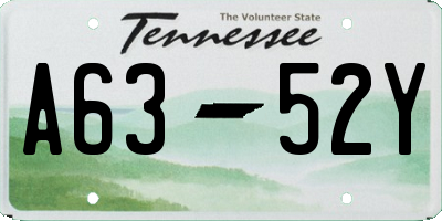 TN license plate A6352Y