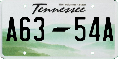TN license plate A6354A